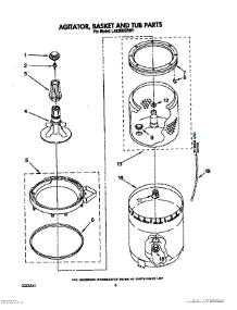 04 - Agitator, Basket And Tub parts for Whirlpool Washer LA8200XWW1 from AppliancePartsPros.com