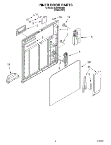 02 - Inner Door Parts parts for Whirlpool Dishwasher SUD7000MS0 from AppliancePartsPros.com