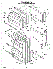 02 - Door Parts parts for Whirlpool Refrigerator CT14SKXRT00 from AppliancePartsPros.com