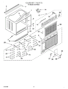 03 - Cabinet parts for Whirlpool Air Conditioner CA21WC00 from AppliancePartsPros.com