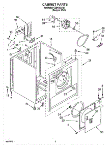 02 - Section parts for Whirlpool Dryer CEDX463JQ1 from AppliancePartsPros.com