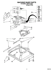 05 - Machine Base Parts parts for Whirlpool Washer 7MBP11973MQ1 from AppliancePartsPros.com