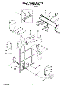 04 - Rear Panel Parts parts for Maytag Washer MAT14PDAWW0 from AppliancePartsPros.com
