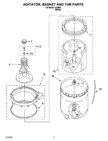 03 - Agitator, Basket And Tub Parts parts for Whirlpool Washer IL42000 from AppliancePartsPros.com