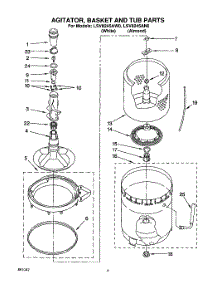 04 - Agitator, Basket And Tub parts for Whirlpool Washer LSV8245AN0 from AppliancePartsPros.com