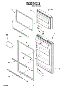 02 - Door Parts parts for Whirlpool Refrigerator IR8GSMXRS00 from AppliancePartsPros.com