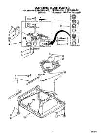 07 - Machine Base parts for Whirlpool Washer LSP6244AG0 from AppliancePartsPros.com