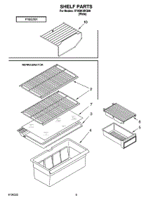 05 - Shelf Parts, Optional Parts parts for Whirlpool Refrigerator IT18DKXRQ00 from AppliancePartsPros.com