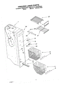 04 - Freezer Liner Parts parts for Whirlpool Refrigerator TS25AFXKS03 from AppliancePartsPros.com