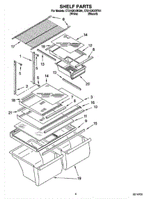 03 - Shelf Parts parts for Whirlpool Refrigerator CT21GKXRQ01 from AppliancePartsPros.com