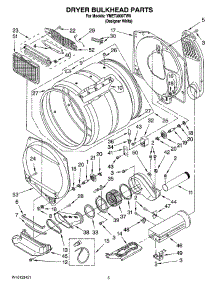04 - Dryer Bulkhead Parts parts for Maytag Washer Dryer Combo YMET3800TW0 from AppliancePartsPros.com