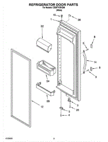 06 - Refrigerator Door Parts parts for Whirlpool Refrigerator CS20TKXNQ00 from AppliancePartsPros.com