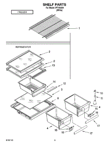 05 - Shelf Parts, Optional Parts parts for Whirlpool Refrigerator IPT164301 from AppliancePartsPros.com