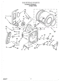 04 - Bulkhead parts for Whirlpool Dryer CGDX463JQ1 from AppliancePartsPros.com