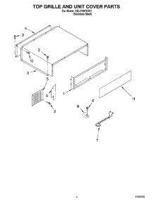 03 - Top Grille And Unit Cover parts for Whirlpool Refrigerator KLBP36FKS01 from AppliancePartsPros.com