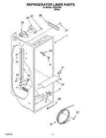 02 - Refrigerator Liner Parts parts for Whirlpool Refrigerator IKQ224300 from AppliancePartsPros.com