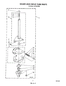 09 - Brake And Drive Tube parts for Whirlpool Washer LA7900XTN0 from AppliancePartsPros.com