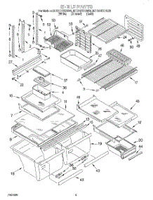03 - Shelf parts for Whirlpool Refrigerator 8ET21DKXDG04 from AppliancePartsPros.com