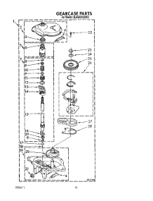 11 - Gearcase parts for Whirlpool Washer 3LA5801XXN0 from AppliancePartsPros.com