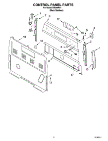 02 - Control Panel Parts parts for Whirlpool Range IES366RS1 from AppliancePartsPros.com