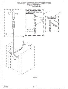 13 - Washer Water System parts for Whirlpool Washer Dryer Combo BYCWD6274W1 from AppliancePartsPros.com