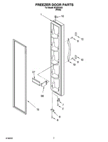 05 - Freezer Door Parts parts for Whirlpool Refrigerator IKS203303 from AppliancePartsPros.com