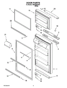 02 - Door Parts parts for Whirlpool Refrigerator IR8GSMXRW01 from AppliancePartsPros.com