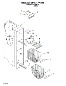 04 - Freezer Liner parts for Whirlpool Refrigerator TS22AFXKQ01 from AppliancePartsPros.com