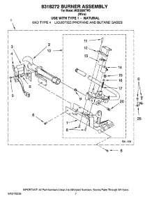 04 - 8318272 Burner Assembly, Optional Parts (Not Included) parts for Maytag Dryer MGD5800TW0 from AppliancePartsPros.com