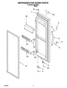 06 - Refrigerator Door Parts parts for Whirlpool Refrigerator IKS203300 from AppliancePartsPros.com
