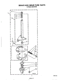 09 - Brake And Drive Tube parts for Whirlpool Washer AX6245VW0 from AppliancePartsPros.com