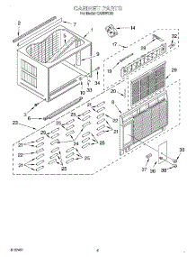 03 - Cabinet parts for Whirlpool Air Conditioner CA29WC00 from AppliancePartsPros.com
