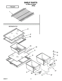 05 - Shelf Parts, Optional Parts parts for Whirlpool Refrigerator IPT184301 from AppliancePartsPros.com