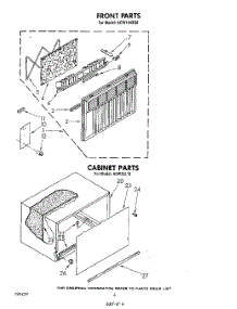 04 - Front, Cabinet parts for Whirlpool Air Conditioner ACW144XS0 from AppliancePartsPros.com