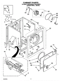 02 - Cabinet Parts parts for Whirlpool Dryer CGDX463RQ0 from AppliancePartsPros.com