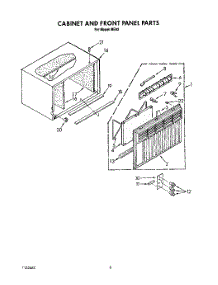 04 - Cabinet And Front Panel parts for Whirlpool Air Conditioner BE93 from AppliancePartsPros.com