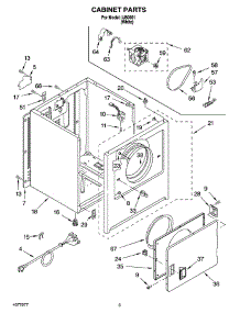 02 - Cabinet Parts parts for Whirlpool Dryer IJ80001 from AppliancePartsPros.com