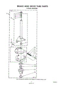 09 - Brake And Drive Tube parts for Whirlpool Washer LA5430XSW0 from AppliancePartsPros.com