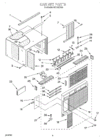 03 - Cabinet parts for Whirlpool Air Conditioner ACD122XG0 from AppliancePartsPros.com