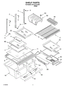 03 - Shelf parts for Whirlpool Refrigerator 5VET1DTKLQ00 from AppliancePartsPros.com