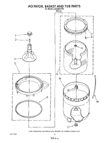 04 - Agitator, Basket, And Tub parts for Whirlpool Washer LA3400XTW0 from AppliancePartsPros.com