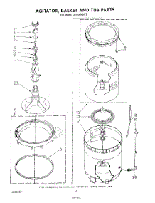 04 - Agitator, Basket And Tub parts for Whirlpool Washer LA5530XSW2 from AppliancePartsPros.com