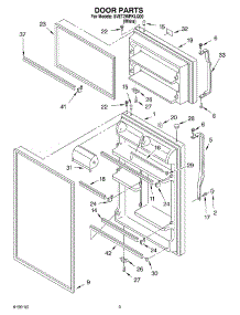 02 - Door parts for Whirlpool Refrigerator 5VET2WPKLQ00 from AppliancePartsPros.com