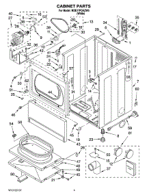 02 - Cabinet Parts parts for Whirlpool Dryer MDE17PDAZW0 from AppliancePartsPros.com