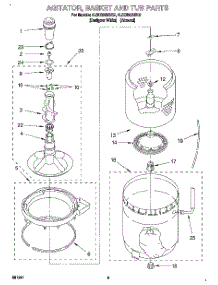 04 - Agitator, Basket And Tub parts for Whirlpool Washer 4LSC8255BN2 from AppliancePartsPros.com