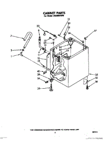 03 - Cabinet parts for Whirlpool Washer LA5300XKW0 from AppliancePartsPros.com