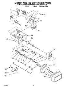 05 - Motor And Ice Container Parts parts for Whirlpool Refrigerator ED2PBEXTL00 from AppliancePartsPros.com