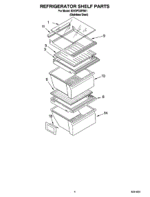 03 - Refrigerator Shelf Parts parts for Whirlpool Refrigerator ID2GFGXRS01 from AppliancePartsPros.com