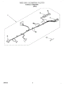 06 - Wiring Harness parts for Whirlpool Washer CCW5264EW0 from AppliancePartsPros.com