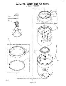 04 - Agitator, Basket And Tub parts for Whirlpool Washer LA5430XMW3 from AppliancePartsPros.com